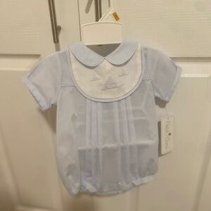 Petit Ami Sailboat Bubble with Bonnet, Newborn Size